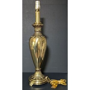 Vintage Rembrandt Solid Brass Footed Table Lamp 22 1/2" Tall No Harp or Finial